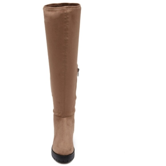 COOLWAY Brown Suede Over The Knee Boots Size 9 - Picture 2 of 3